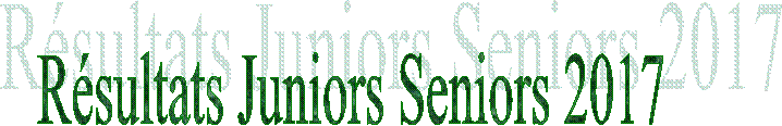 Rsultats Juniors Seniors 2017