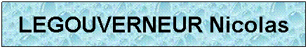 Zone de Texte: LEGOUVERNEUR Nicolas
