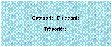 Zone de Texte:  
Catgorie: Dirigeante
Trsorire 
 
