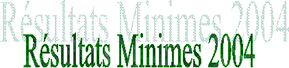 Rsultats Minimes 2004